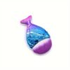 Pennello Design per Trucco a Forma di Pesce - Blu e Viola - immagine 3