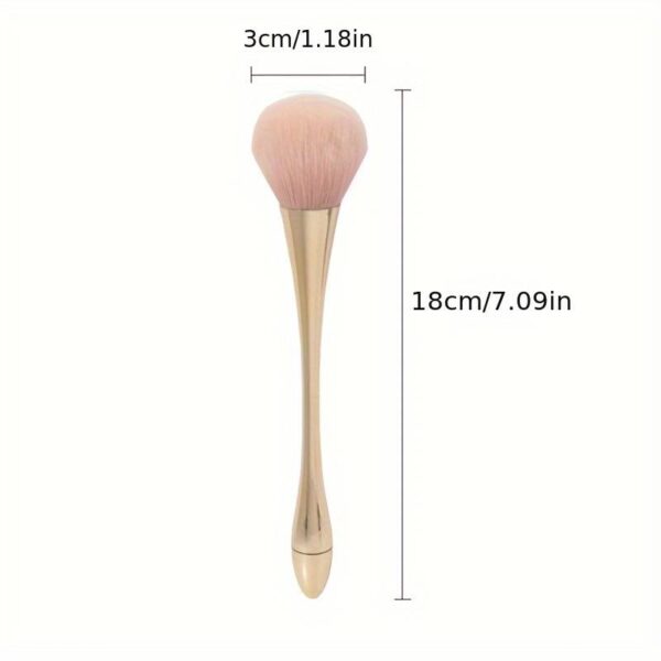 Pennello da Trucco a Forma di Fungo Rosa - 1 pezzo - immagine 2