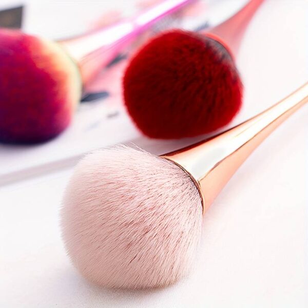 Pennello da Trucco a Forma di Fungo Rosa - 1 pezzo - immagine 5