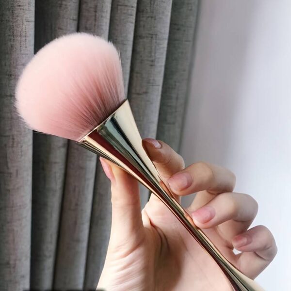 Pennello da Trucco a Forma di Fungo Rosa - 1 pezzo - immagine 3